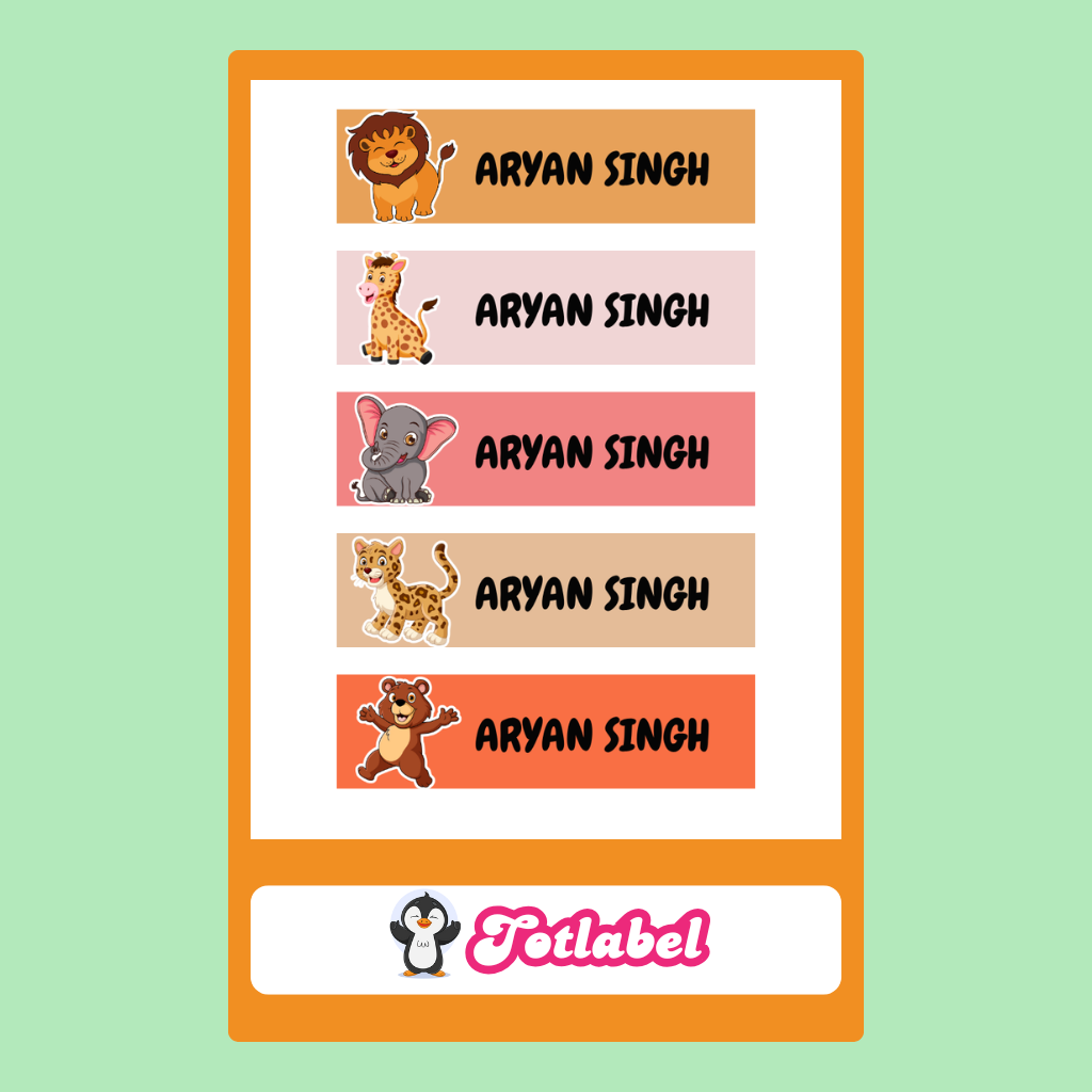 Personalised Clothes Sticker - Jungle