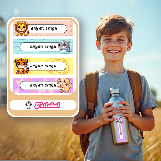 Animal Waterproof Personalised Stickers