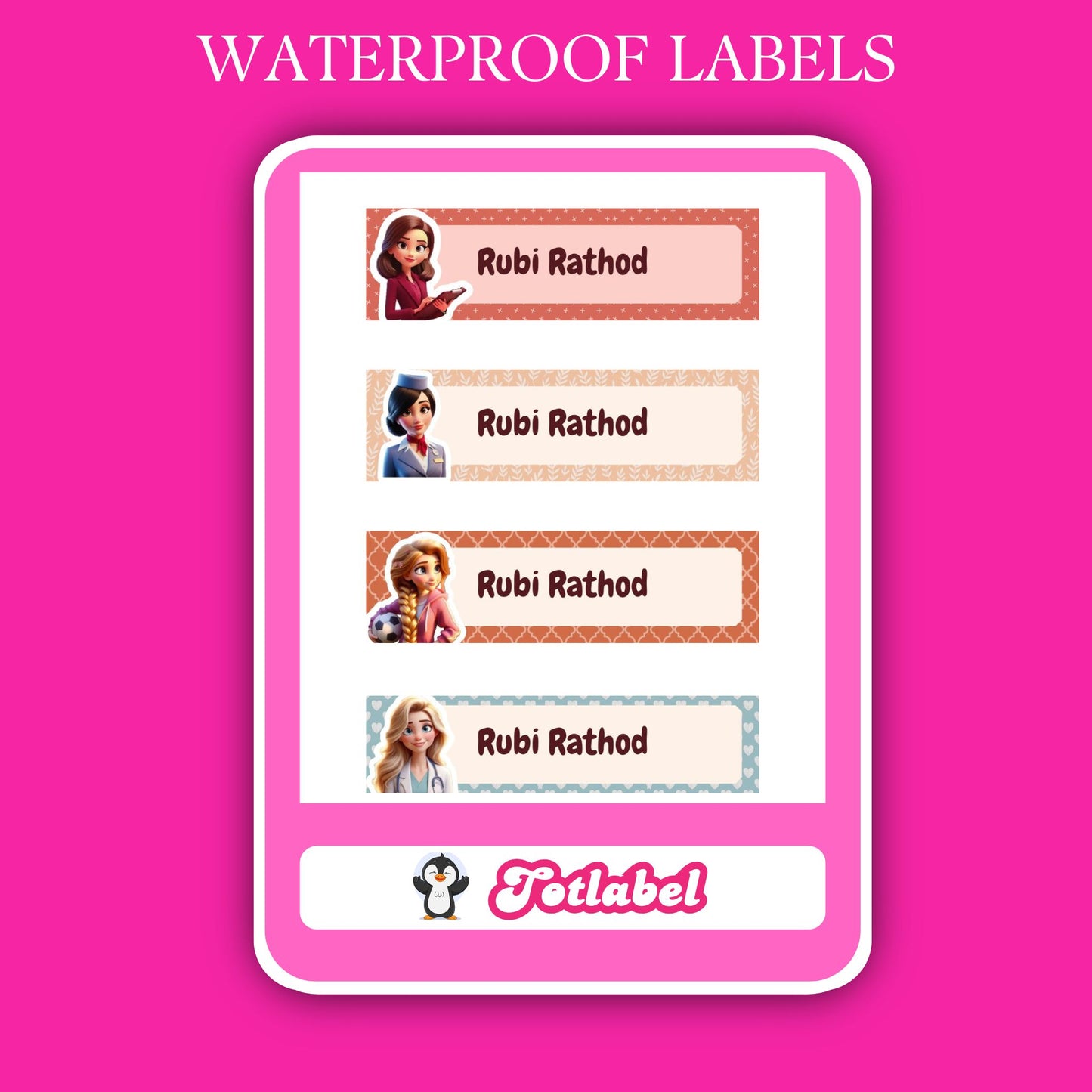 Barbie Customized Waterproof Labels