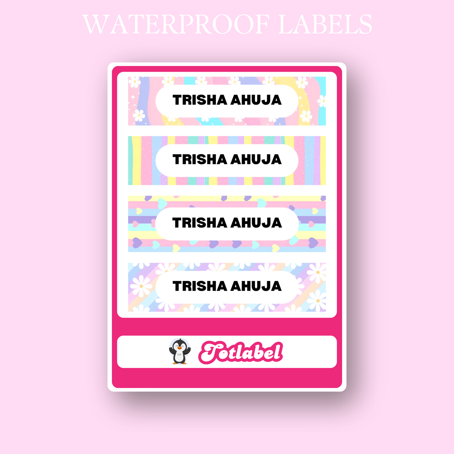Aesthetic Customised Waterproof Labels