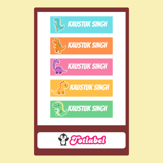 Personalised Clothes Sticker - Dinosaur