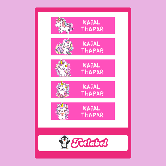 Personalised Clothes Sticker - Unicorn