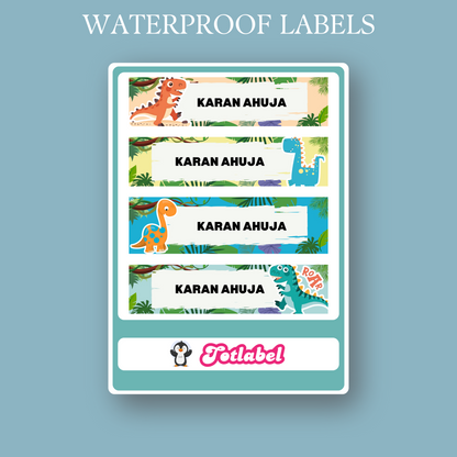 Dinosaur Waterproof Personalised Stickers