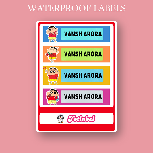 Sinchan Personalised Waterproof Stickers